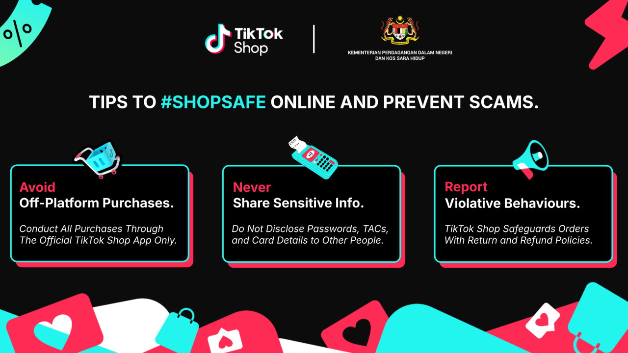 TikTok Shop在马来西亚推出#ShopSafe倡议,加强打击网购诈骗