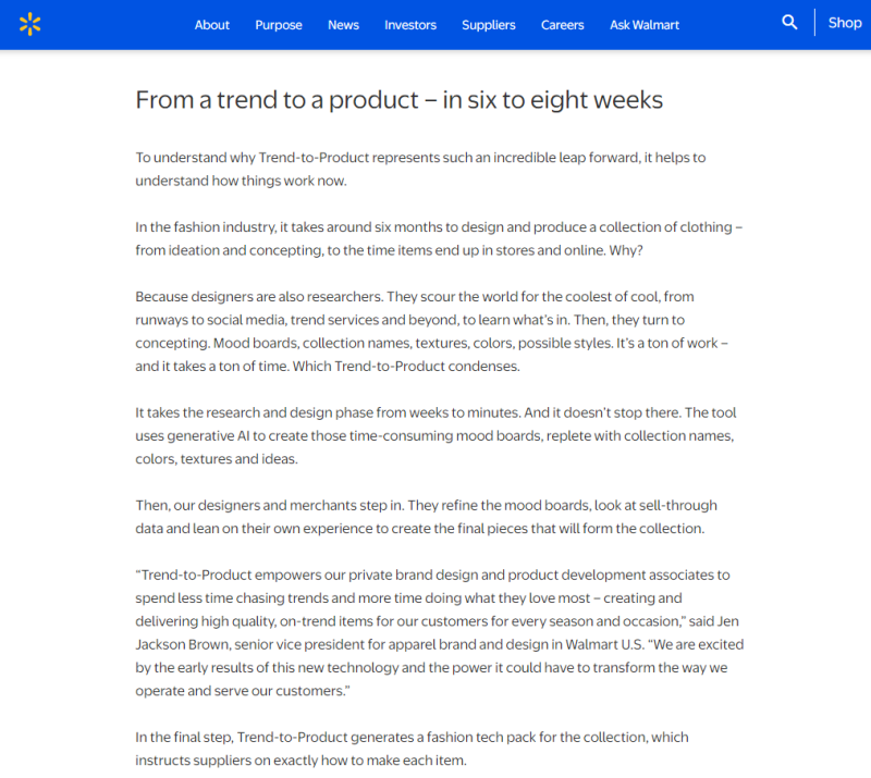 沃尔玛AI工具投用，年销20亿品牌首吃螃蟹