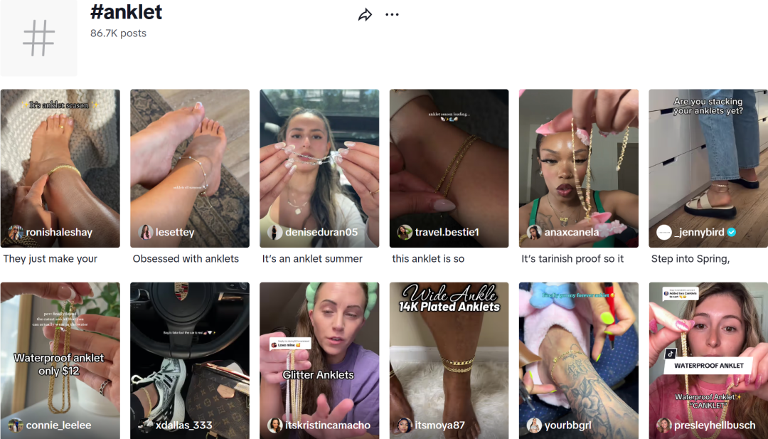 在TikTok上做脚踝生意,有卖家已经月赚百万