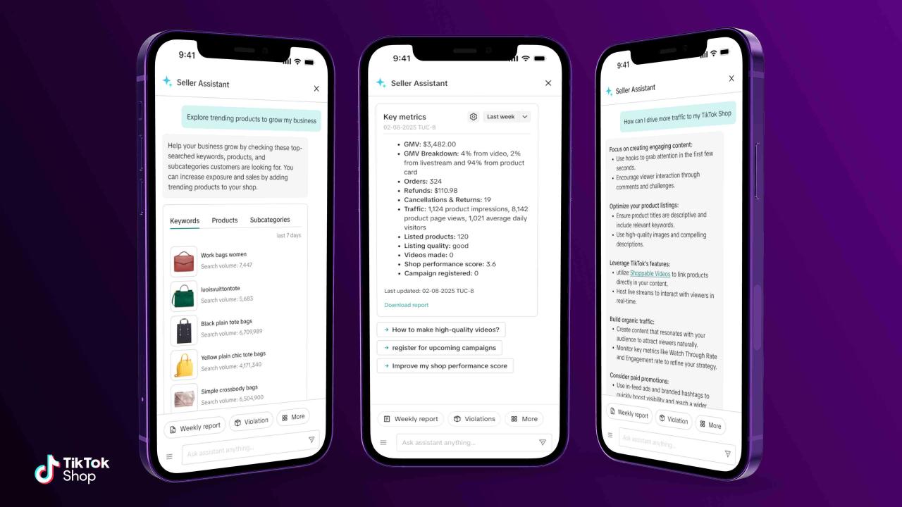 TikTok引入AI助手,电商卖家管理工具再升级