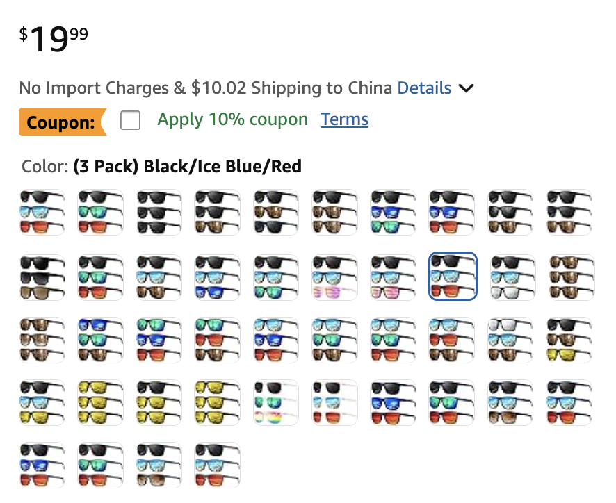太阳镜“3件套”霸榜亚马逊！月销2.7万+