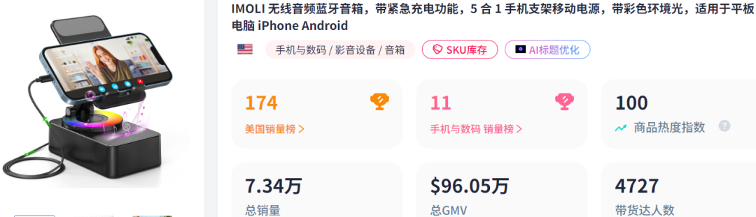 7天狂销30000台,国产音箱在TikTok上卖爆了!