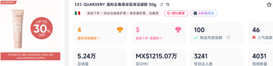 单月销量超56w+,美妆生意在TikTok墨西哥爆了